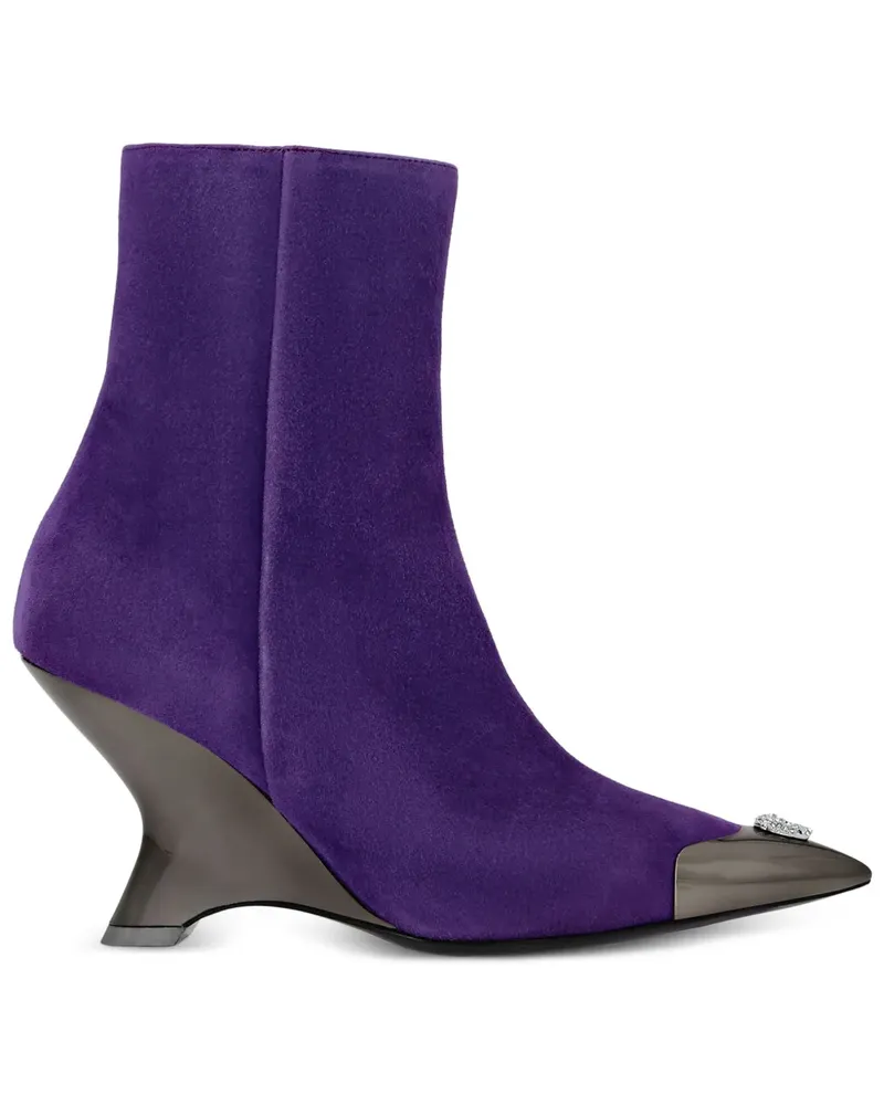 Philipp Plein Stiefel mit Logo 105mm - Violett Violett