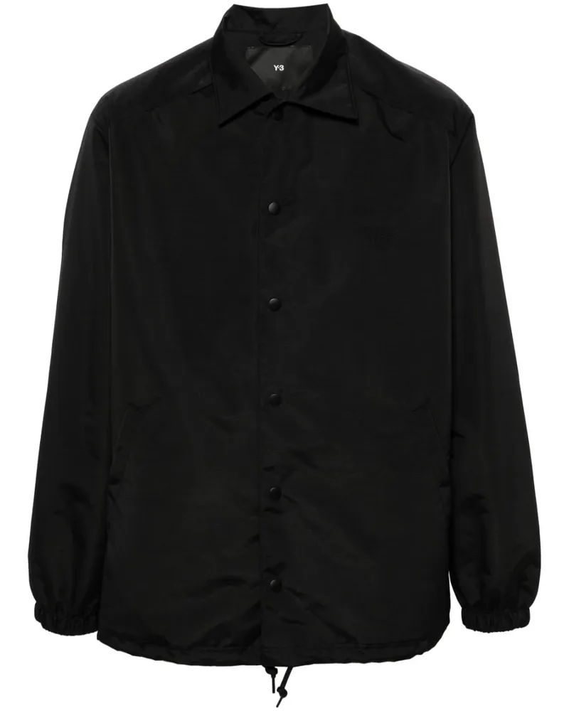 Y-3 Hemdjacke mit Logo-Stickerei - Schwarz Schwarz
