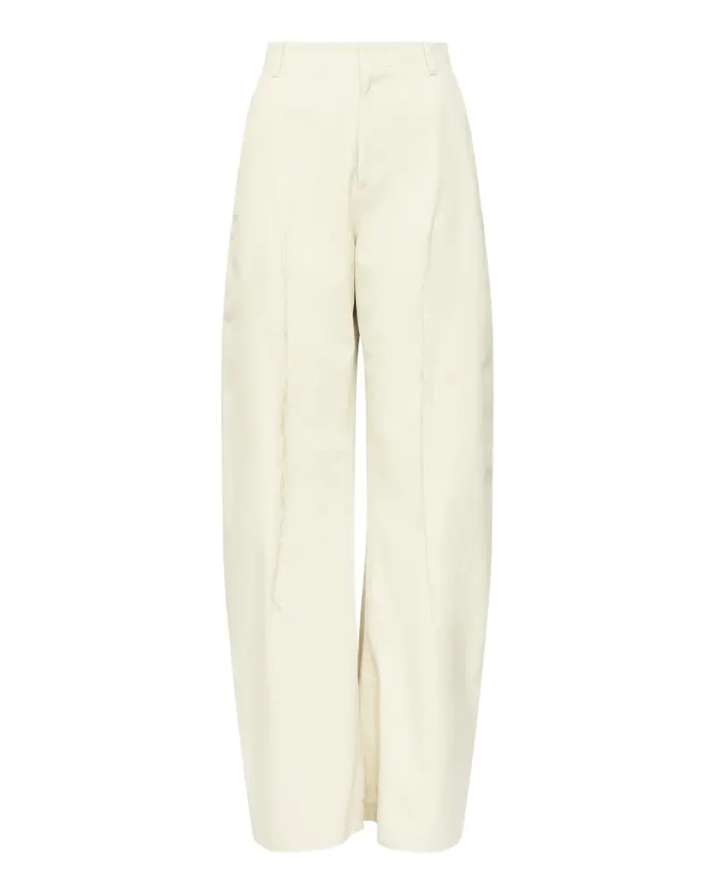 Maison Margiela light cotton twill wide-leg trousers - Nude Nude