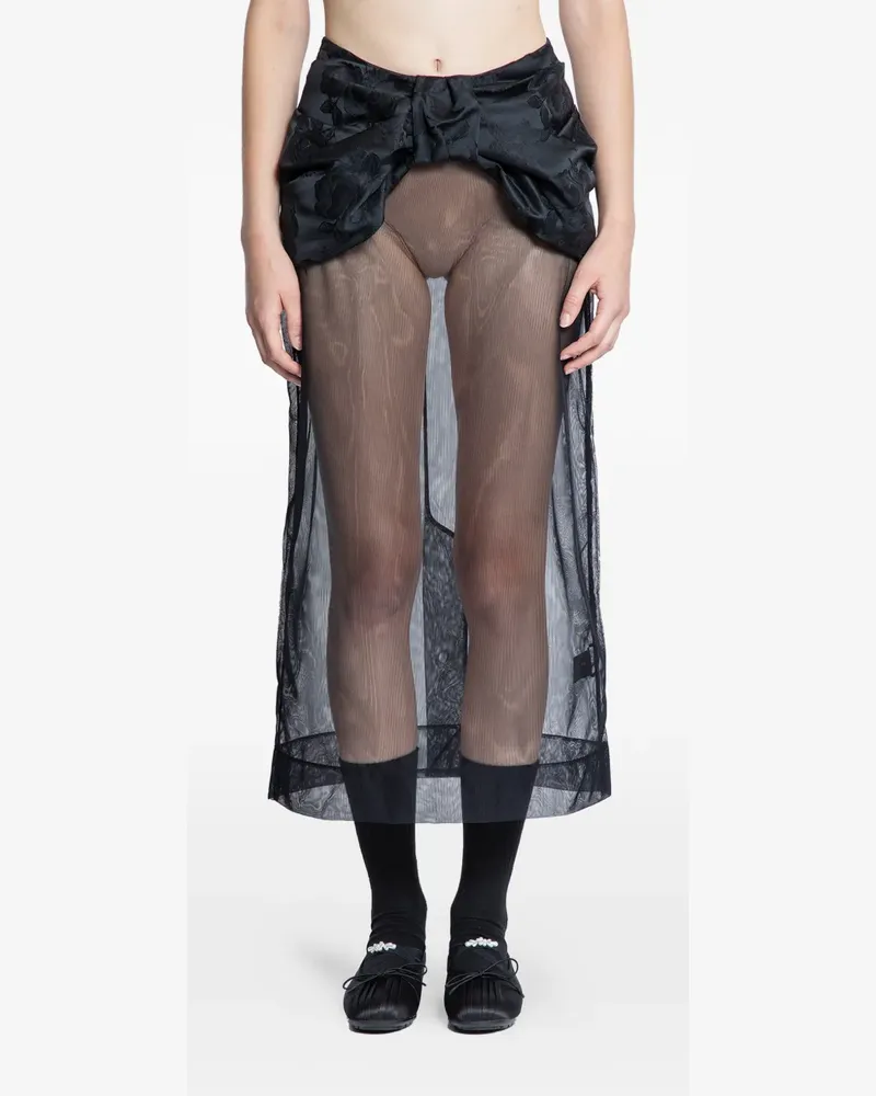 Simone Rocha Rock mit Brokat-Schleife - Schwarz Schwarz