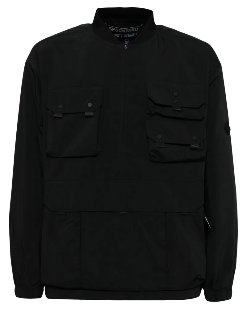 Spoonyard Langärmeliger Windbreaker - Schwarz Schwarz