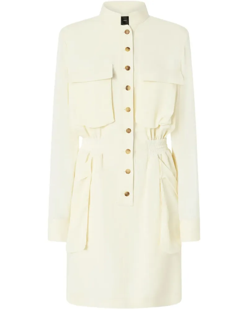 Pinko Kleid mit Stehkragen - Weiß Weiß