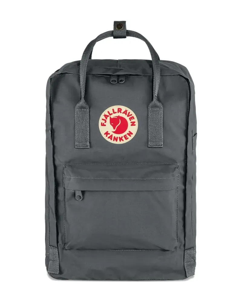 Fjäll Räven Kånken Rucksack mit Logo-Patch - Grau Grau