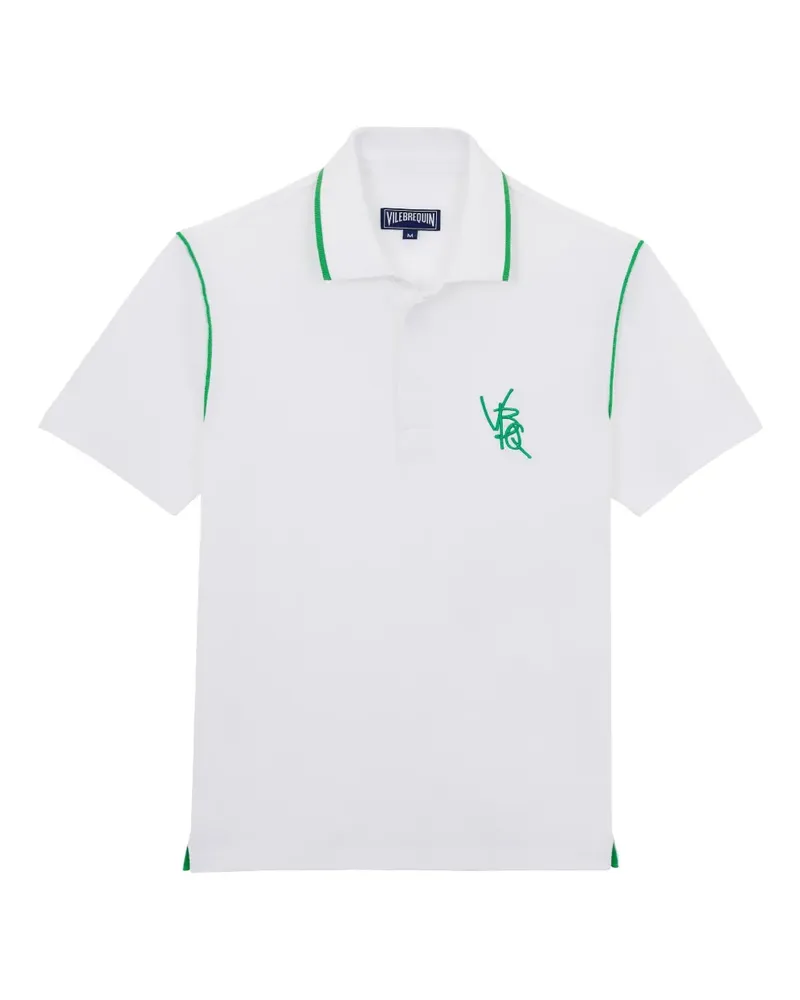 Vilebrequin Poloshirt aus Piqué - Weiß Weiß