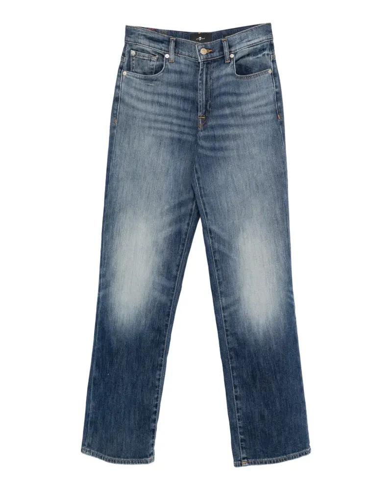 7 for all mankind Ausgeblichene Straight-Leg-Jeans - Blau Blau