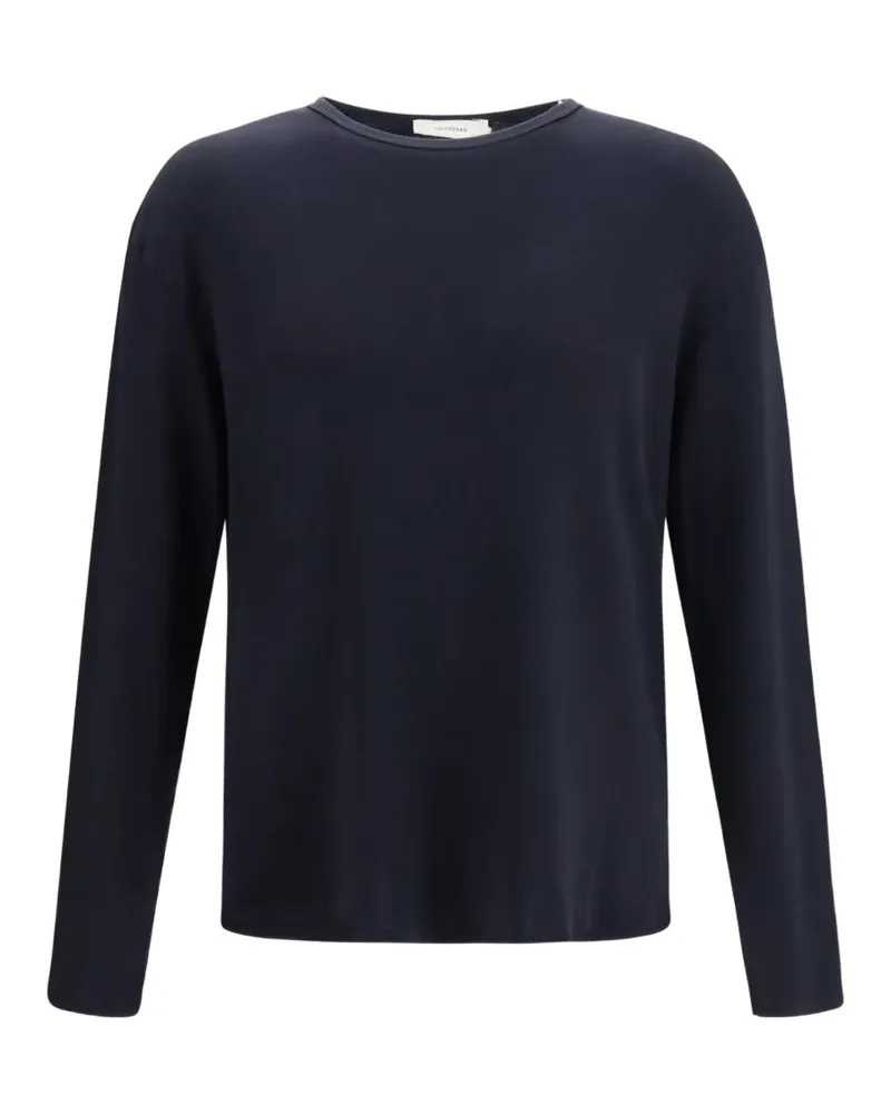 Umit Benan Klassisches Langarmshirt - Blau Blau