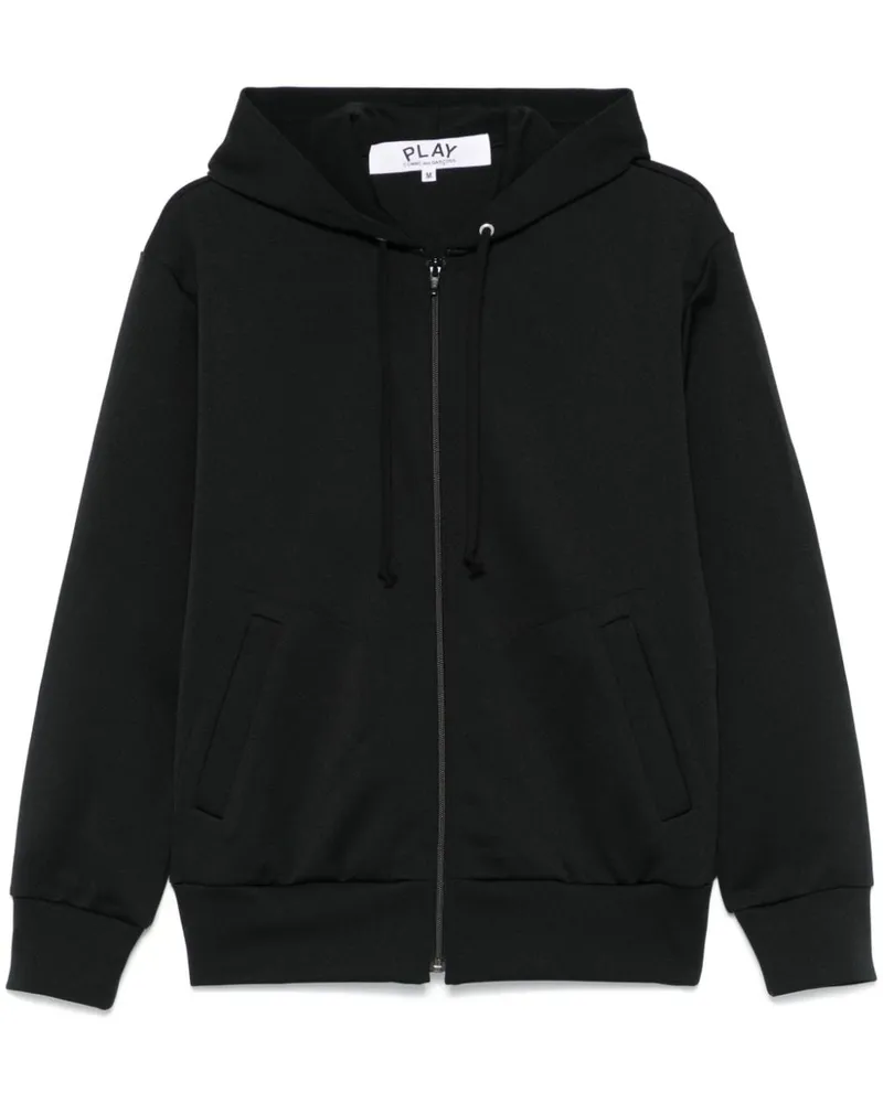 Comme des Garçons Hoodie mit ikonischem Herz-Patch - Schwarz Schwarz