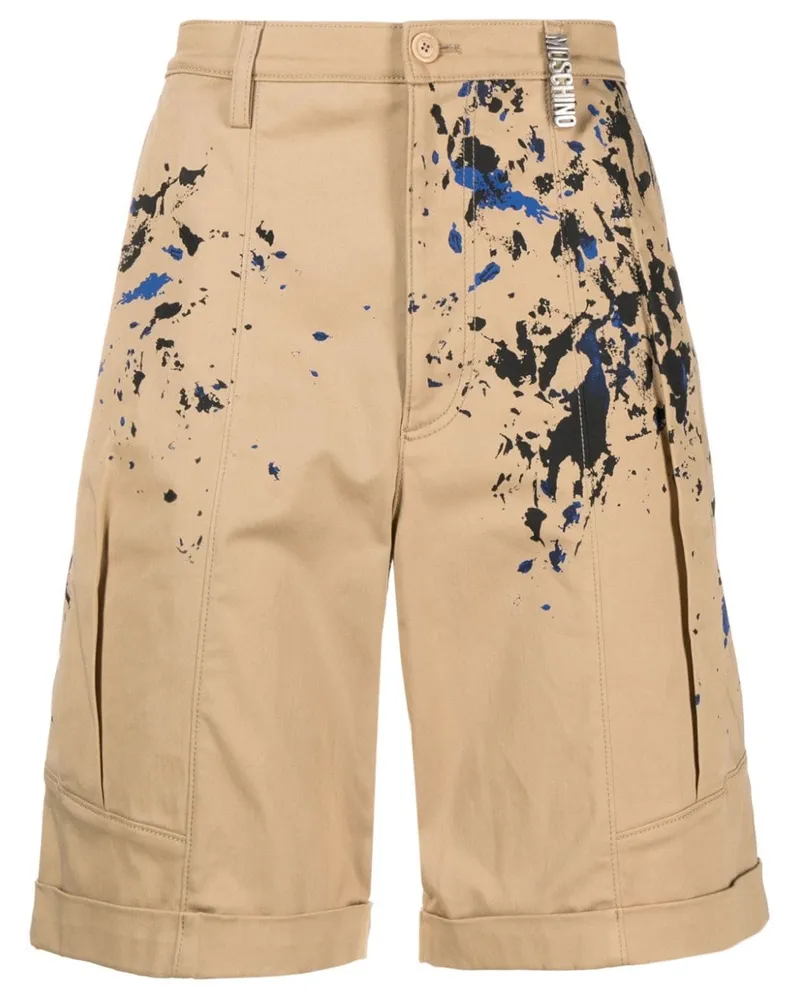 Moschino Shorts mit Malerei-Print - Braun Braun