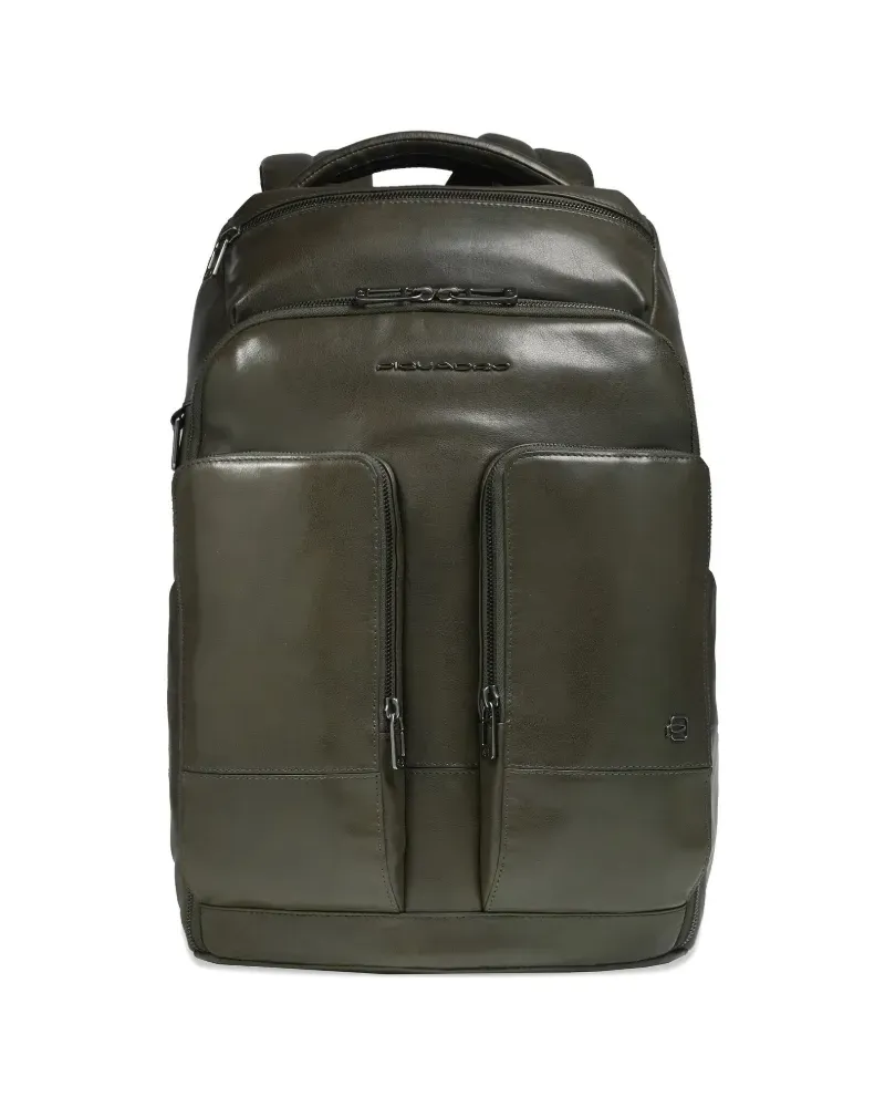 Piquadro leather backpack - Grün Grün