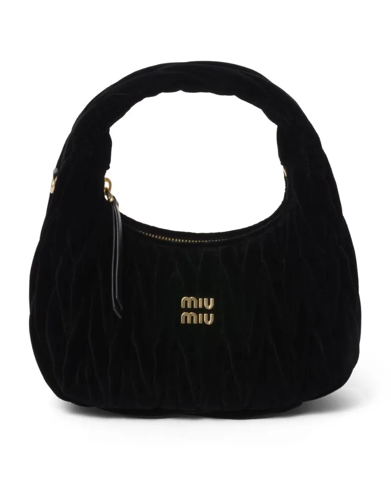 Miu Miu Wander Matelassé-Schultertasche - Schwarz Schwarz