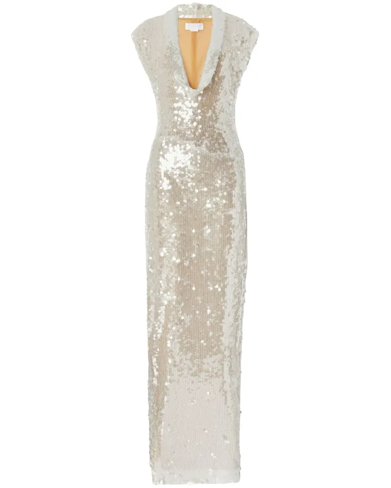 Genny Ärmelloses Maxikleid mit Pailletten - Nude Nude