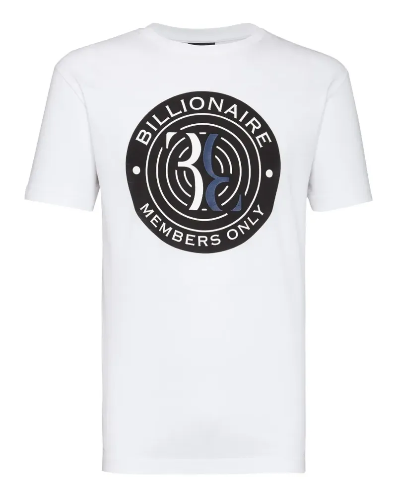 Billionaire T-Shirt mit Logo-Print - Weiß Weiß