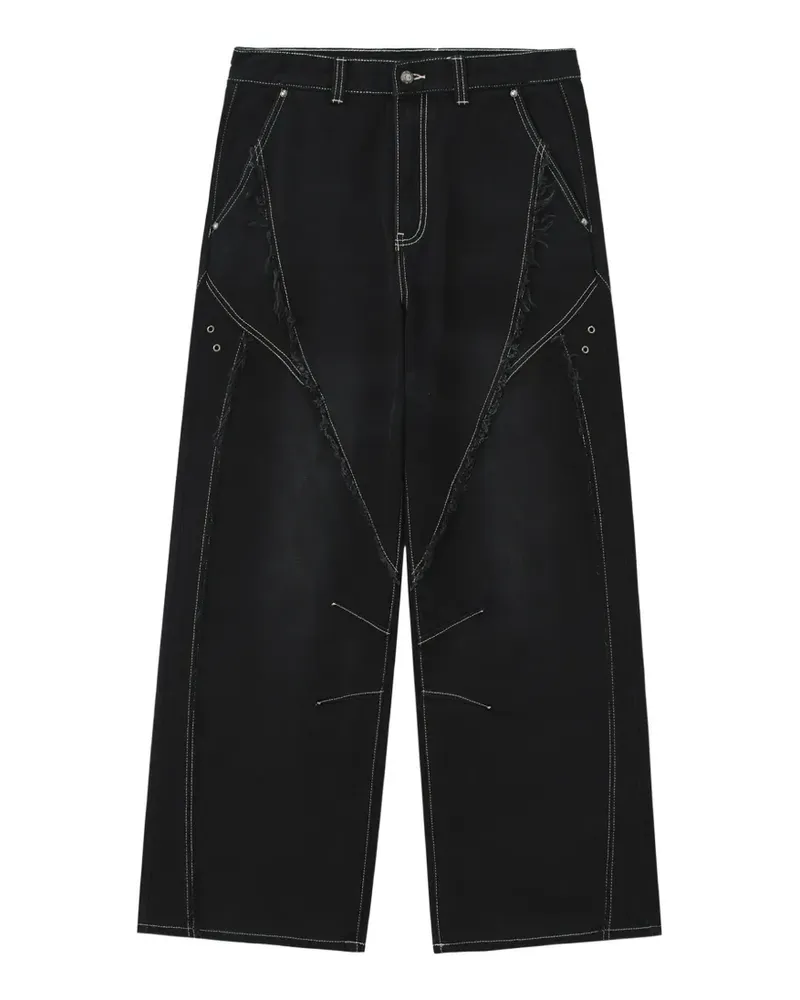 FIVE CM Jeans mit ungesäumten Kanten - Schwarz Schwarz