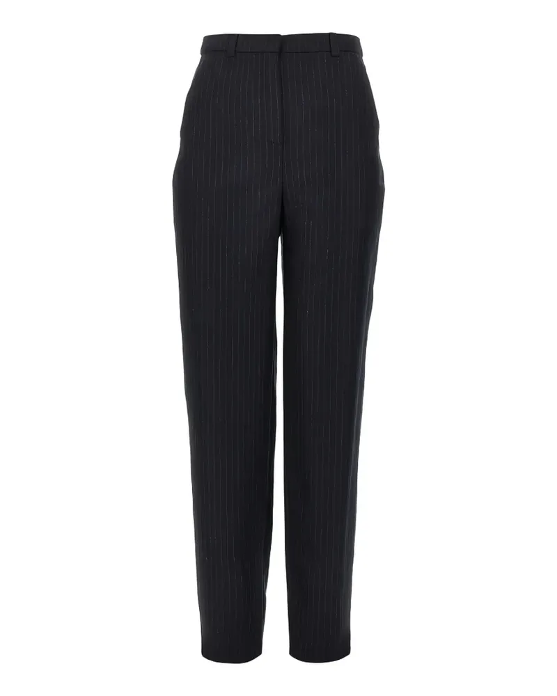 Emporio Armani pinstripe-pattern trousers - Schwarz Schwarz