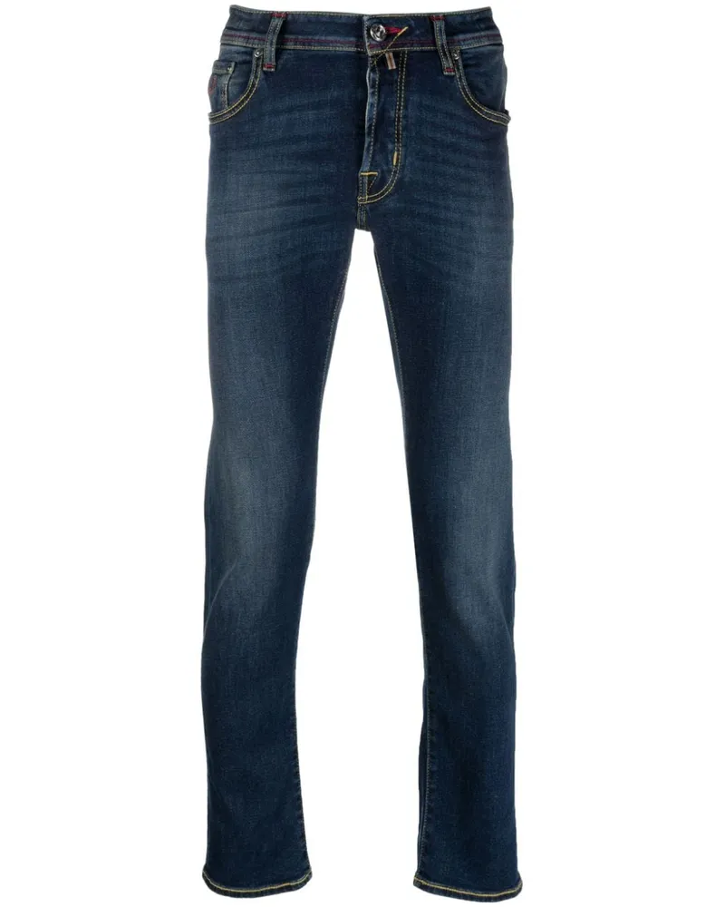 Jacob Cohën Skinny-Jeans mit Logo-Patch - Blau Blau