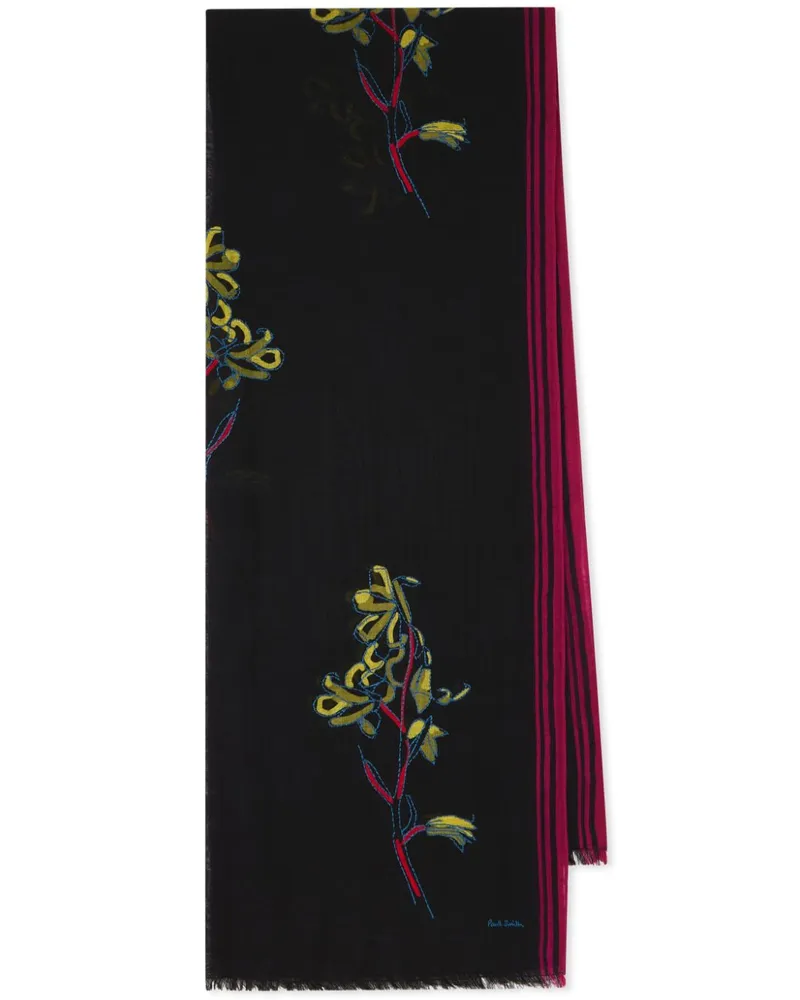 Paul Smith Bestickter Schal - Schwarz Schwarz