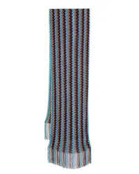 Missoni Schal mit Zickzackmuster Blau