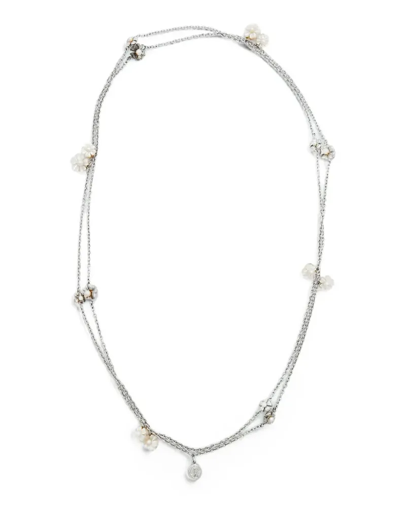 CHARRIOL mother-of-pearl floral necklace - Silber Silber