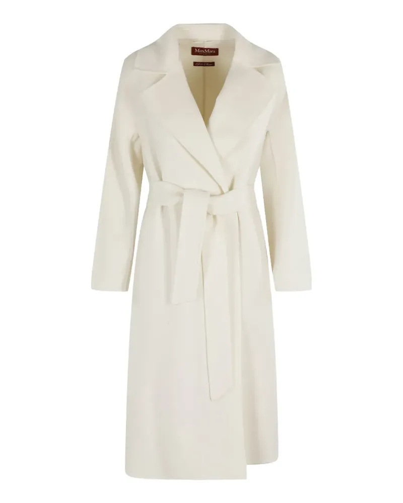 Max Mara belted-waist notch-lapel coat - Nude Nude