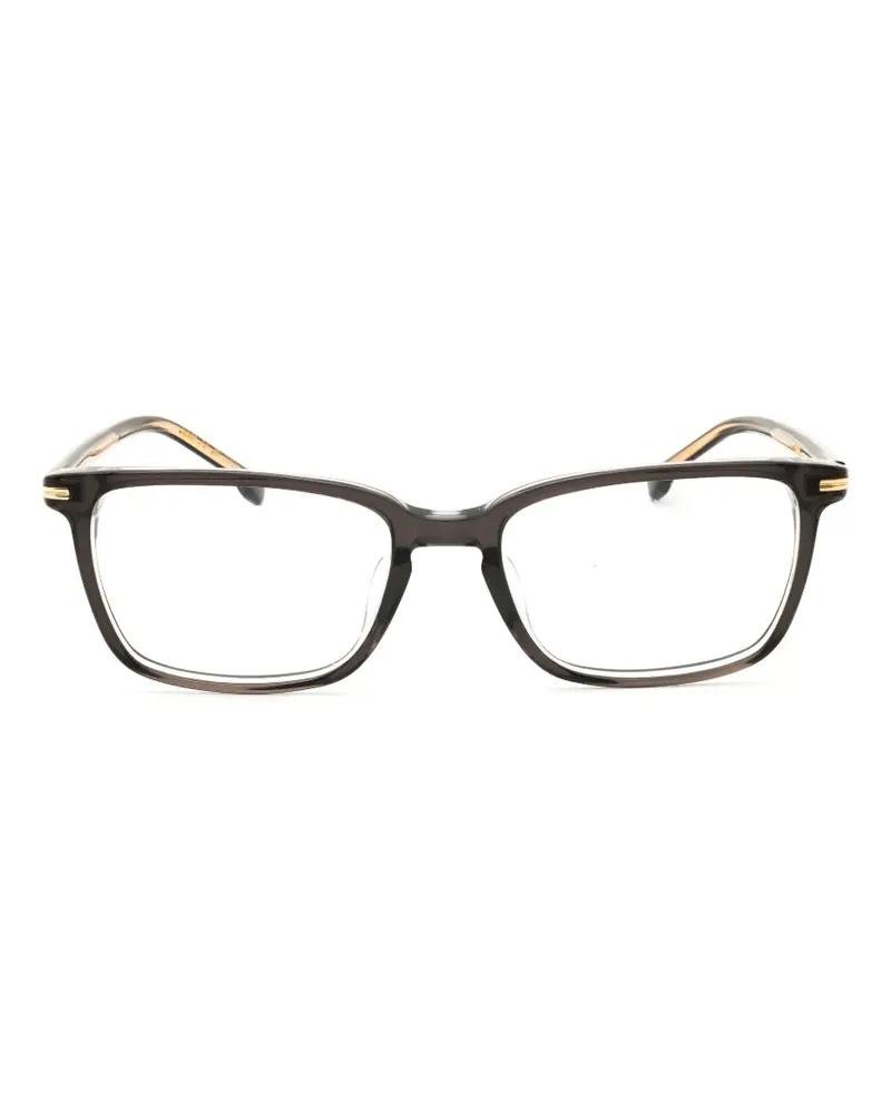 HUGO BOSS Brille mit eckigem Gestell - Grau Grau