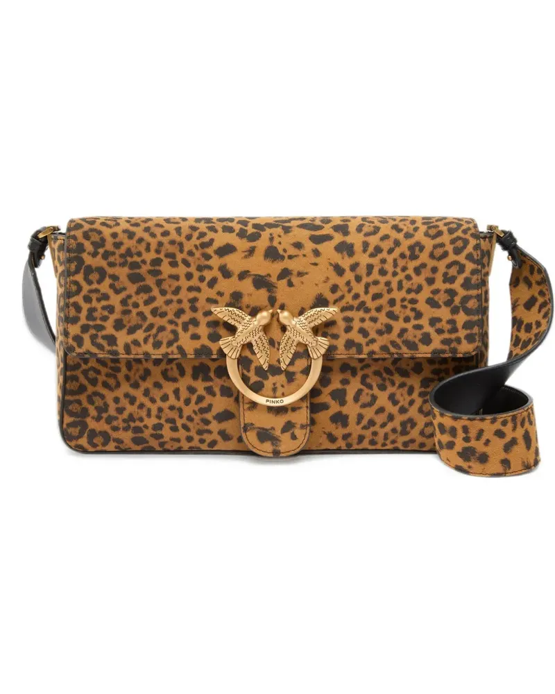 Pinko Shopper mit Leoparden-Print - Braun Braun
