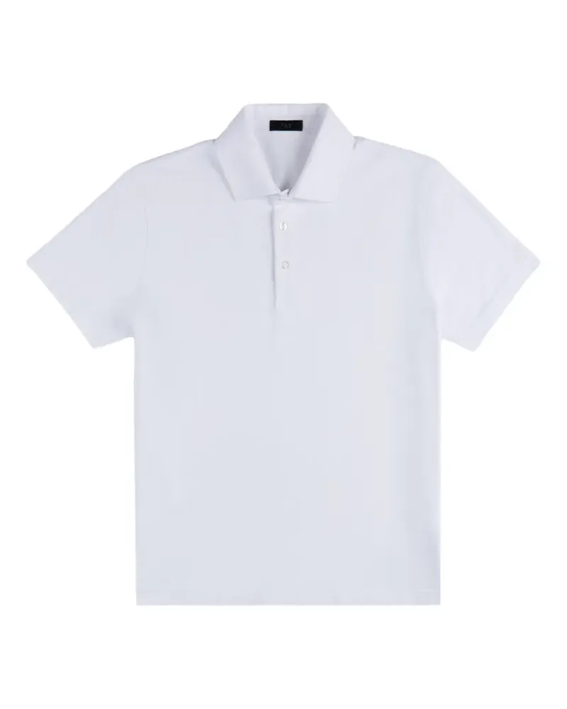 Fay embroidered jersey polo shirt - Weiß Weiß