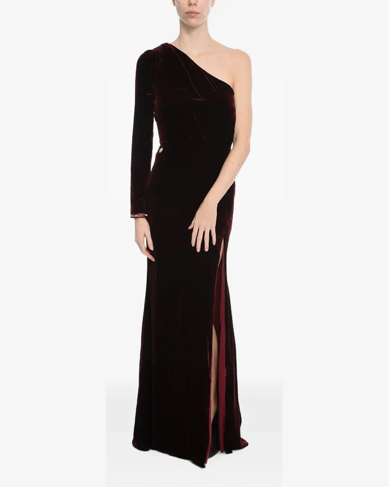 Philipp Plein stud-embellished one-shoulder maxi dress - Rot Rot