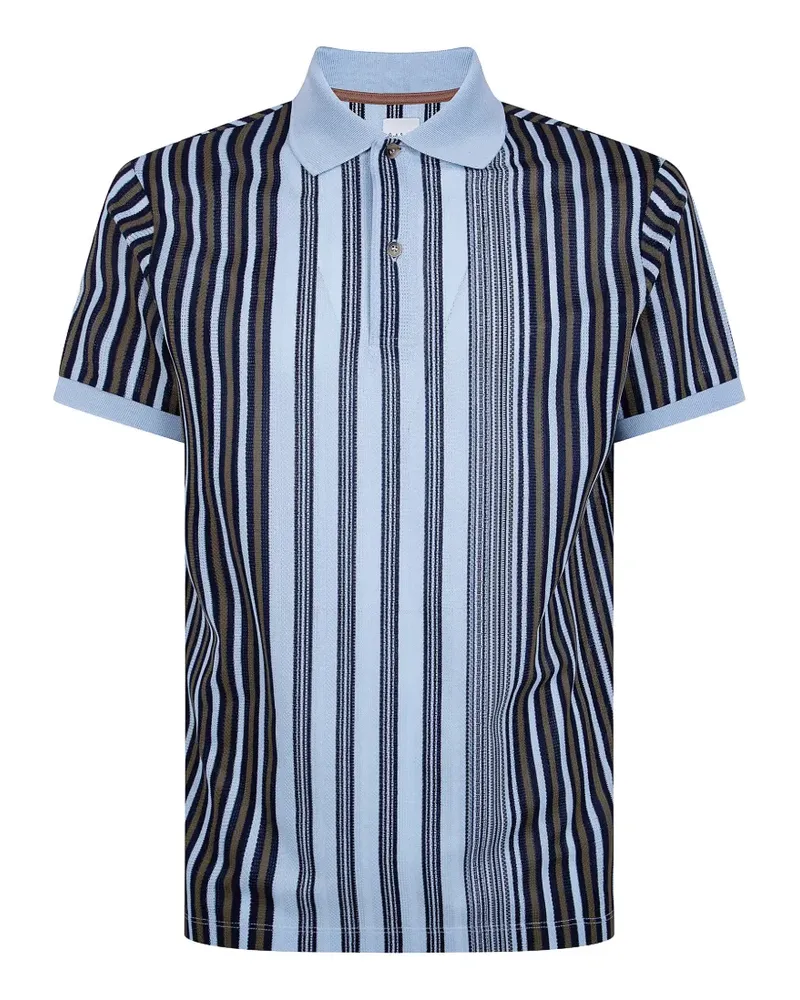 Paul Smith vertical-stripe polo shirt - Blau Blau