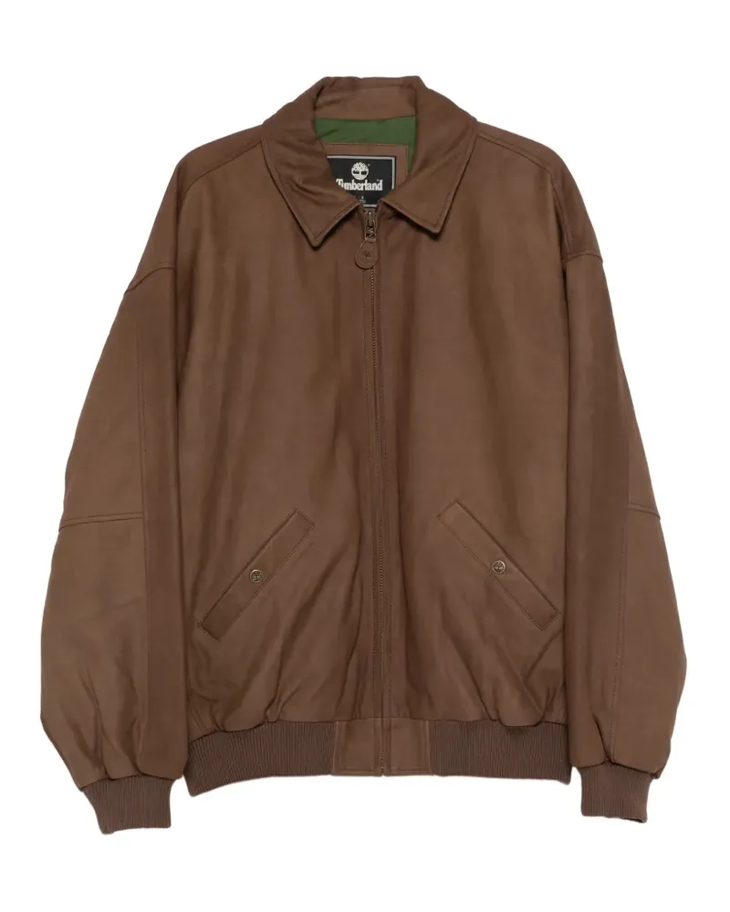 Timberland leather bomber jacket - Braun Braun