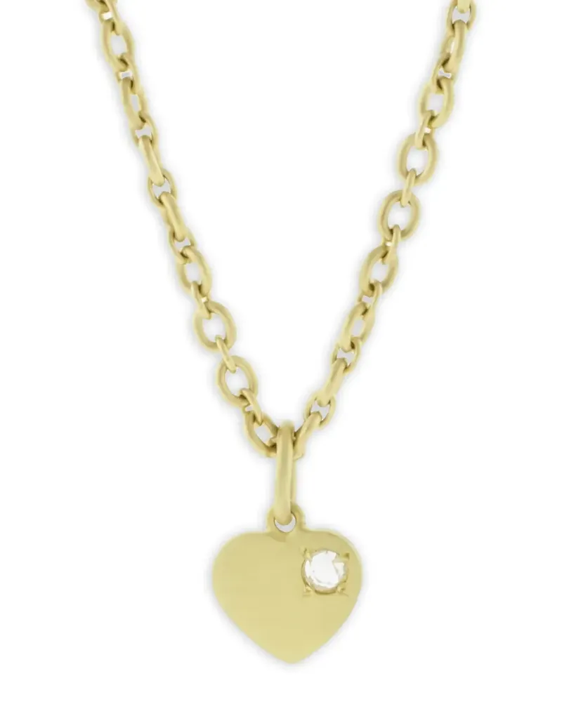Irene Neuwirth 18kt yellow gold Flat Heart diamond necklace Gold