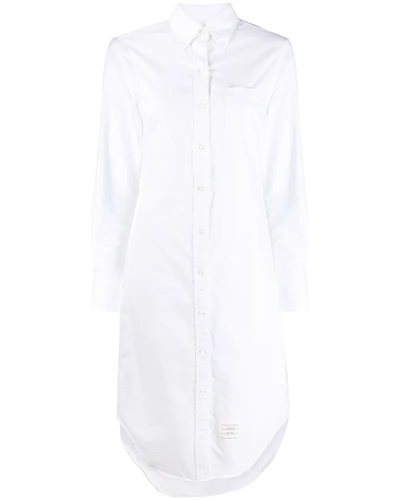 Thom Browne Knielanges Hemdkleid - Weiß Weiß