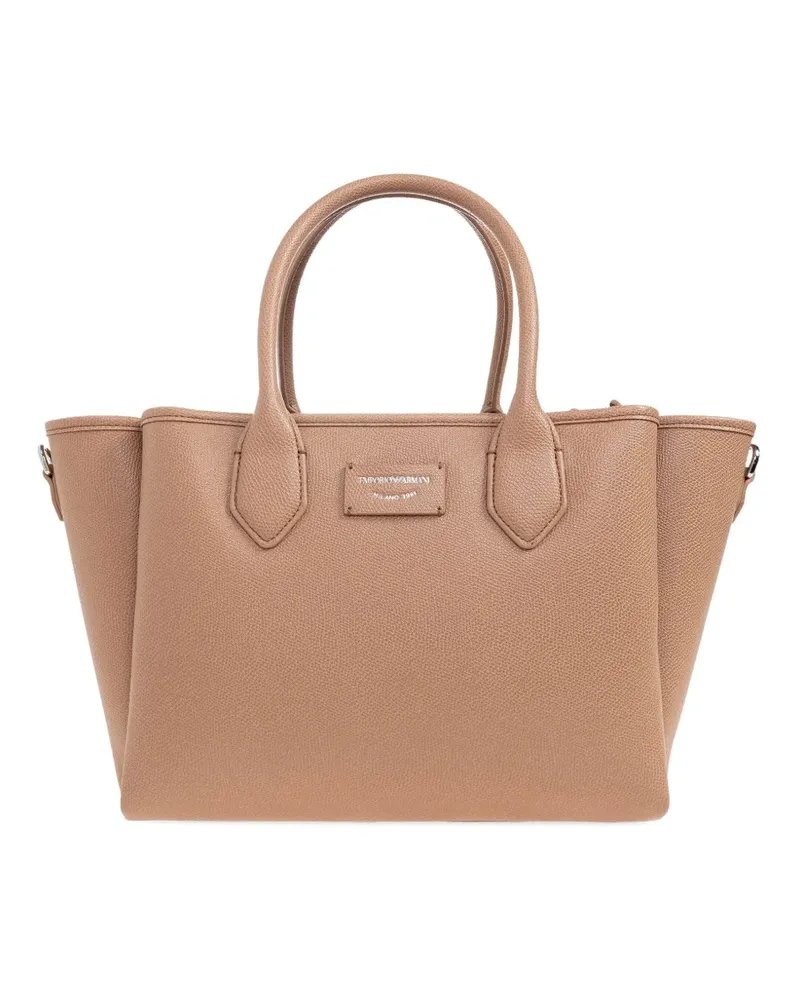 Emporio Armani Handtasche mit Logo-Print - Braun Braun
