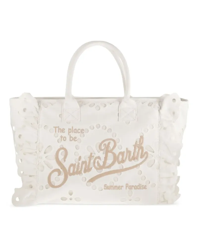 MC2 Saint Barth Vanity Volant ruffled tote bag - Weiß Weiß