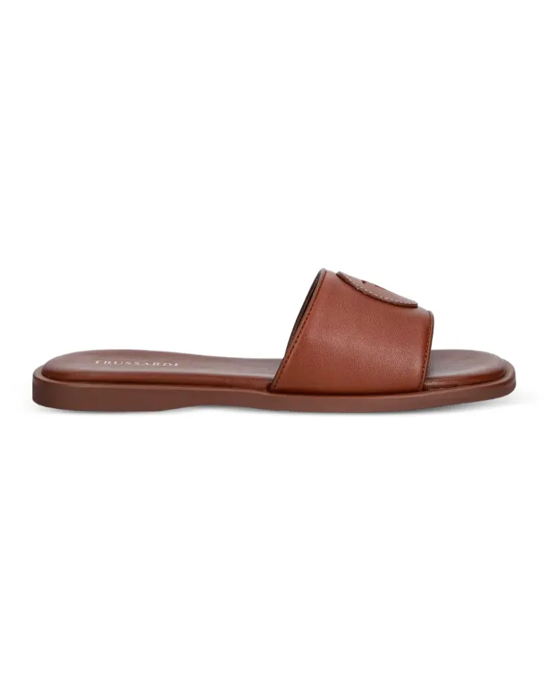 Trussardi logo-patch sandals - Braun Braun