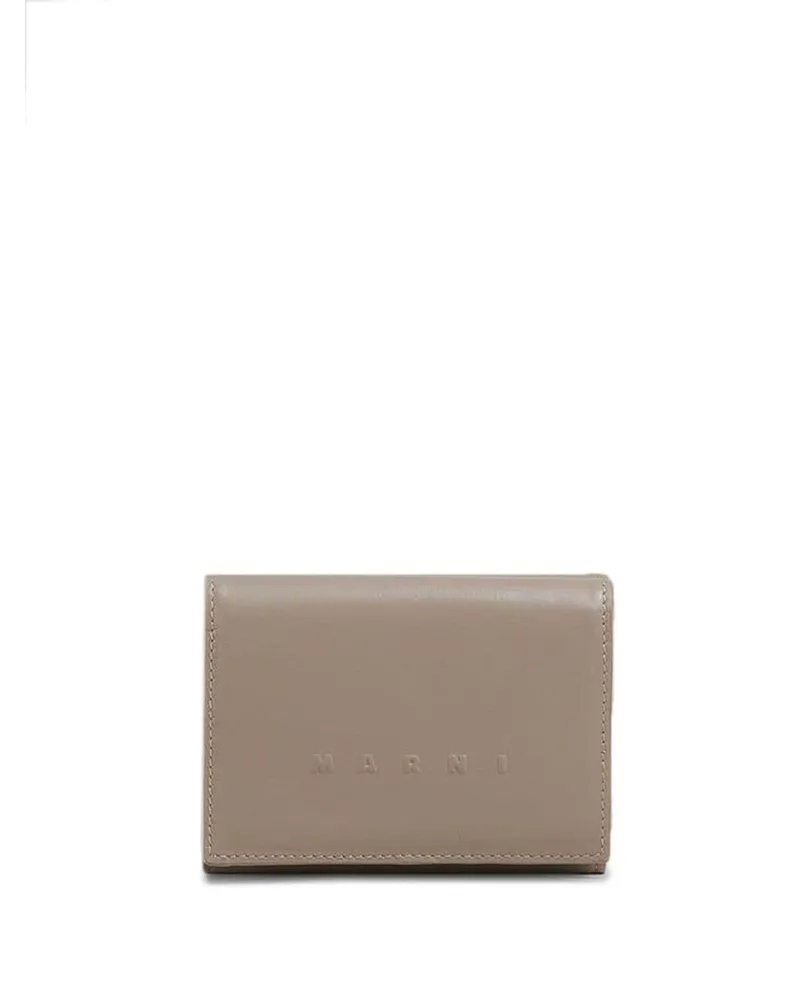 Marni Portemonnaie mit Logo-Prägung - Nude Nude