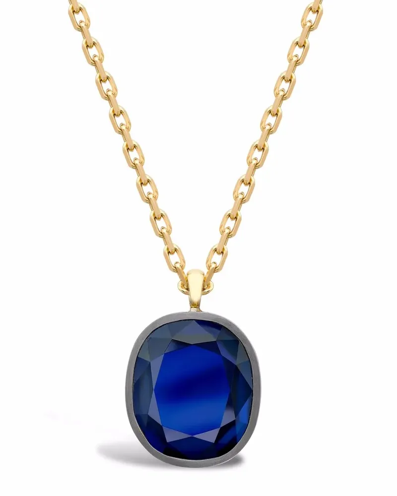 Pragnell 18kt Masterpiece Goldhalskette mit Saphiren - Rosa Rosa