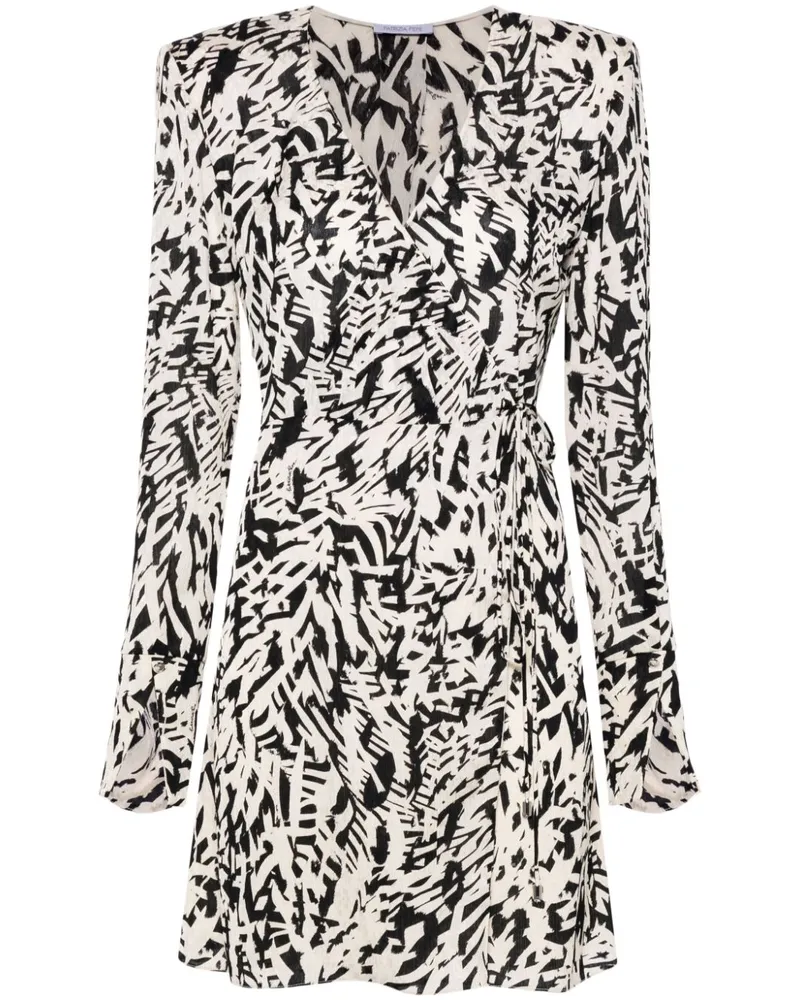 Patrizia Pepe Minikleid mit abstraktem Print - Nude Nude