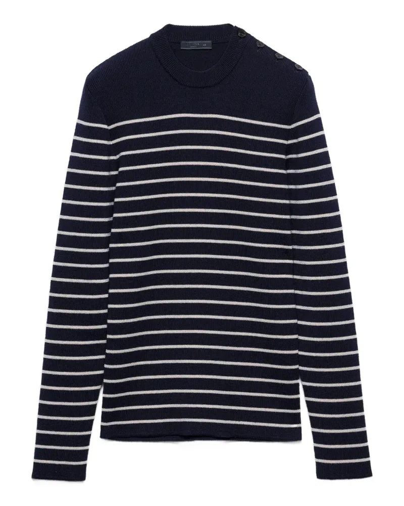 Prada Gestreifter Pullover - Blau Blau