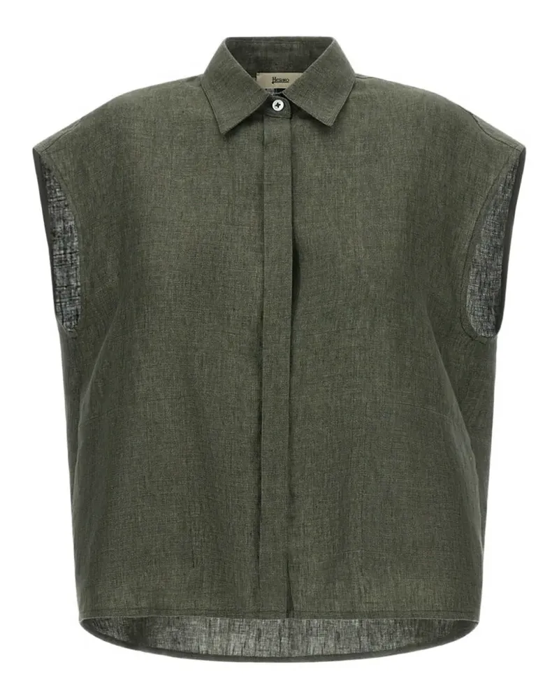 Herno concealed-fastening sleeveless shirt - Grün Grün