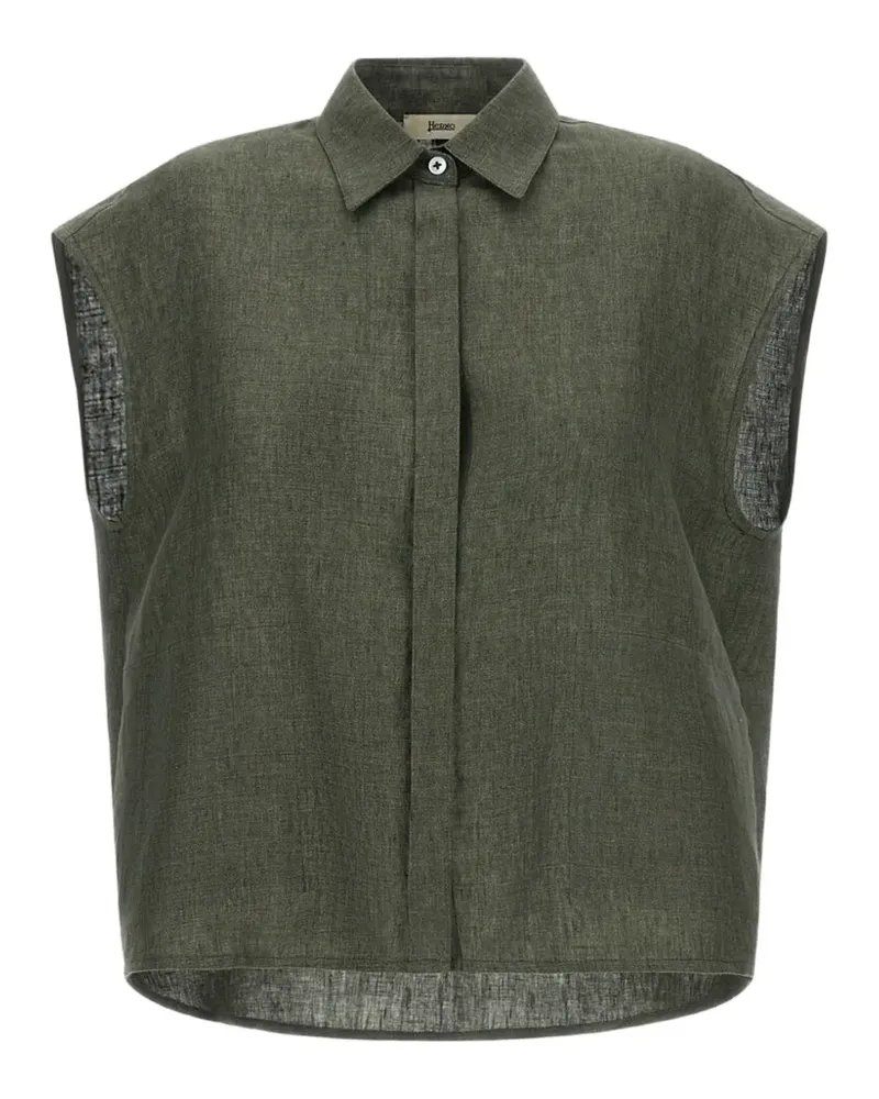 Herno concealed-fastening sleeveless shirt - Grün Grün