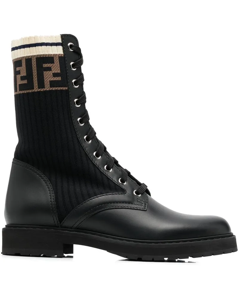 Fendi Rockoko' Bikerstiefel Schwarz