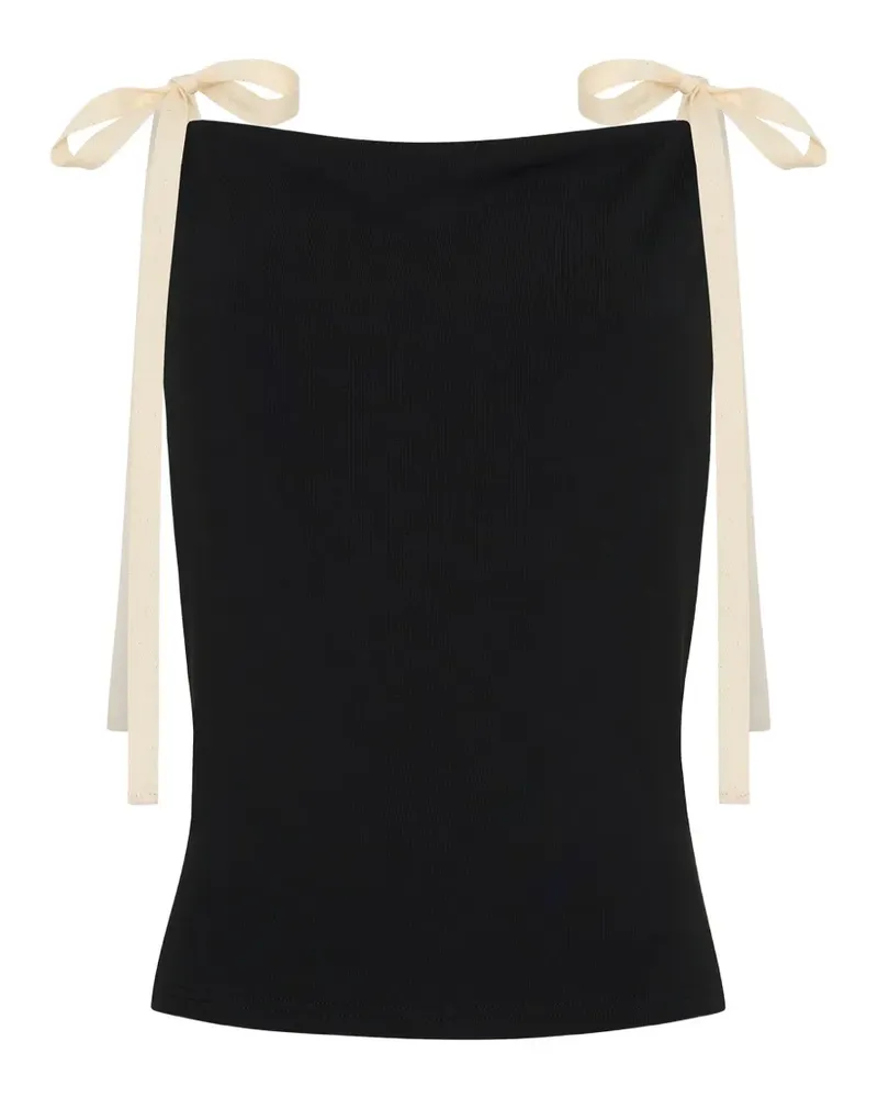 Anna Quan Ford tie-strap top - Schwarz Schwarz