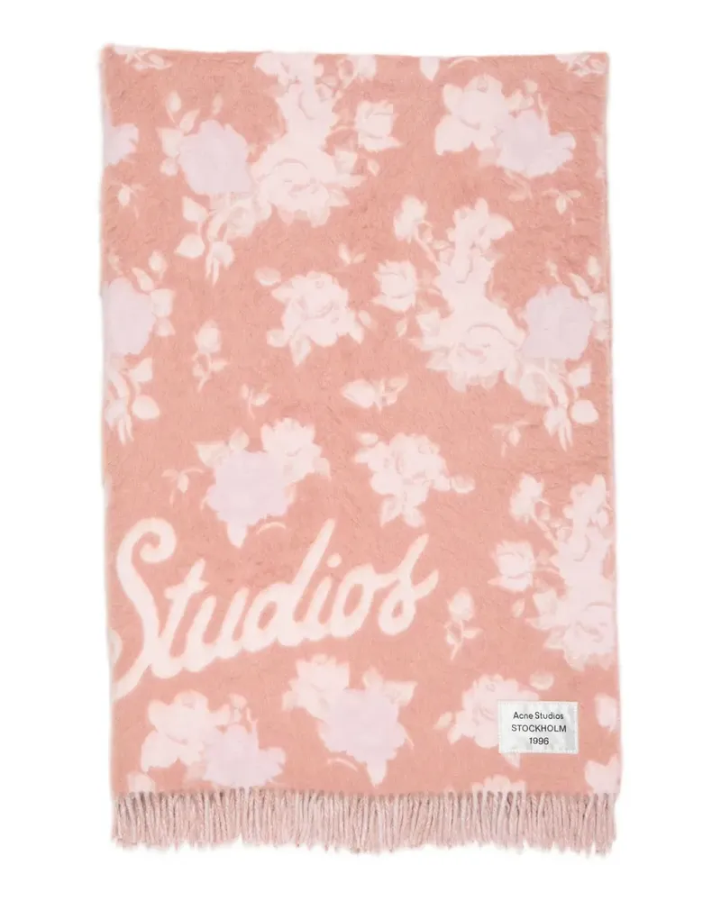 Acne Studios logo-detail scarf - Rosa Rosa