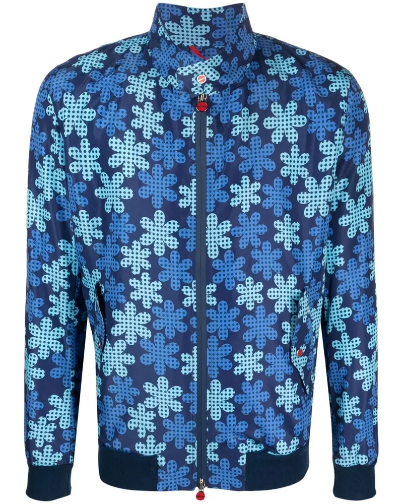 Kiton Bomberjacke mit grafischem Print - Blau Blau