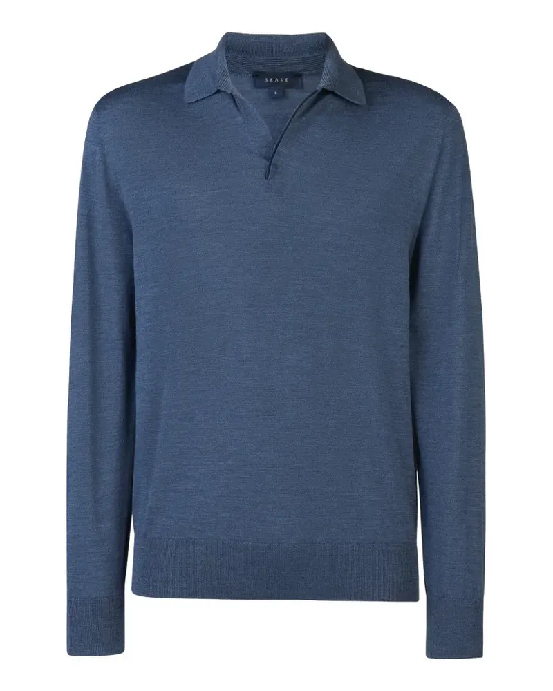 SEASE Lasca Poloshirt mit langen Ärmeln - Blau Blau