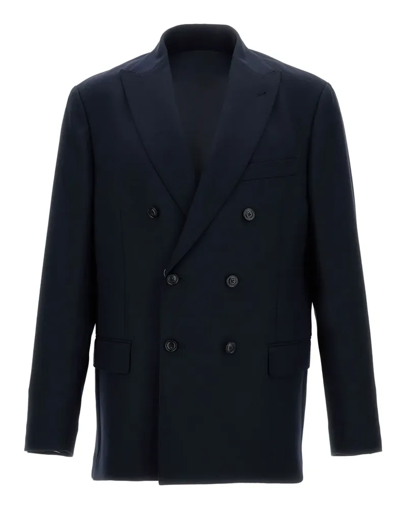 Fay Doppelreihige Travel Jacke - Blau Blau