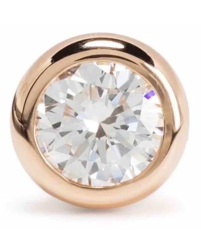 COURBET Einzelner Origine Ohrstecker aus recyceltem 18kt Rotgold mit synthetischem Diamant - Rosa Rosa
