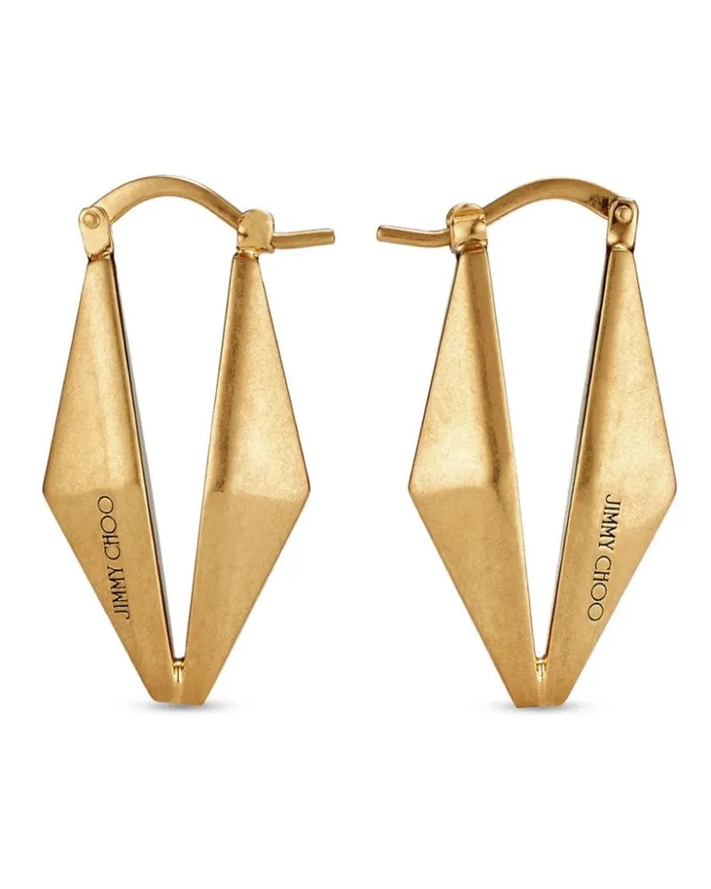 Jimmy Choo Ohrringe mit Logo - Gold Gold