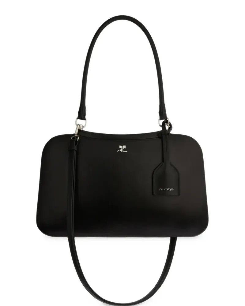 Courrèges Shadow Schultertasche aus Faux-Leder - Schwarz Schwarz