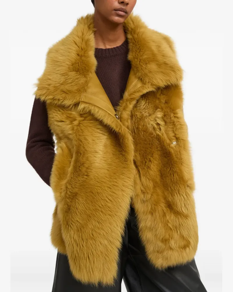 Yves Salomon Toscana Jacke aus Lammleder - Braun Braun